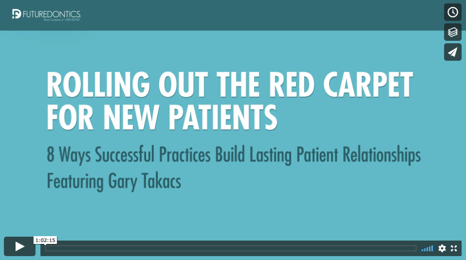 Gary Tackas webinar information - 8 Ways Successful Practices Build Lasting Patient Relationships
